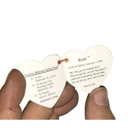 Vintage 1998 Ty Beanie Baby Kiwi Bird Named Beak - Picture 6 of 6